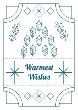 Chritsmas Satır Stili Selamlama Kartı Modern Chritsmas Satır Tasarımı