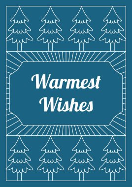 Şenlikli Chritsmas Hattı Biçimli Çelenk İllüstrasyon Tatil Sezonu