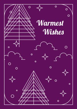 Şenlikli Chritsmas Line Style Card. Tatil Neşe ve Kutlamanın Özünü Yakalıyorum