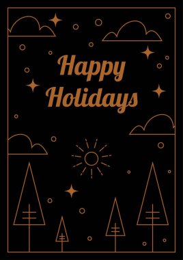 Renkli Chritsmas Hattı Şenlikli Tipografi Sanatı ile Ağaç Tasarımı. Kutlama kartları, bayram dekorasyonu ve mevsimlik tasarımlar için mükemmel..