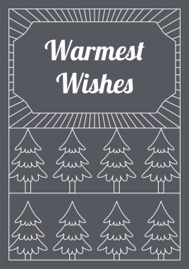 Chritsmas Satır Stili Selamlama Kartı Modern Chritsmas Satır Tasarımı