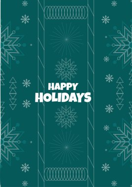 Chritsmas Line Style Kartı ve Chritsmas Line Elemen Dekorasyonu