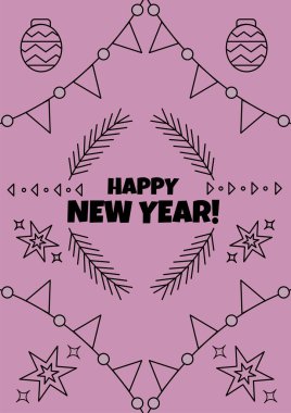 Chritsmas Satır Stili Metin Mesajlı Renkli Soyut Tasarım. Tasarım ve Yaratıcı Projelerde Mutluluk, Pozitiflik ve Kutlama İçin Mükemmel