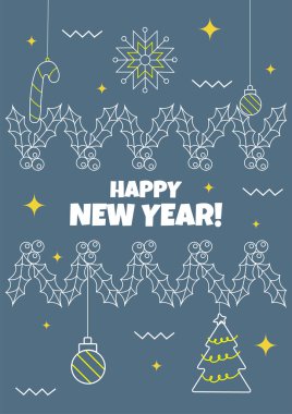 Chritsmas Hattı Biçiminde Zarif Tatil Selamlaması