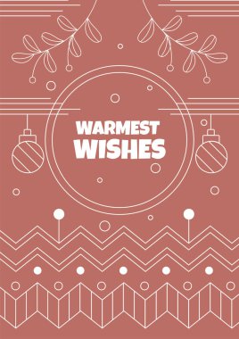 Şenlikli Chritsmas Line Style Card. Tatil Neşe ve Kutlamanın Özünü Yakalıyorum