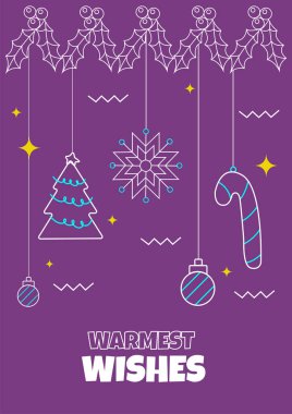 Chritsmas Satır Stili Selamlama Kartı Modern Chritsmas Satır Tasarımı