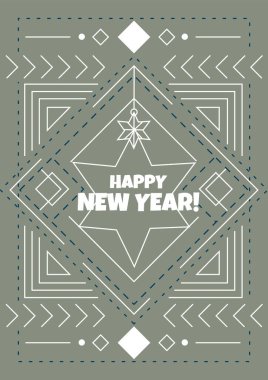 Chritsmas Satır Stili Selamlama Kartı Modern Chritsmas Satır Tasarımı