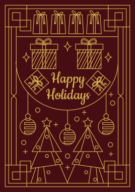 Renkli Chritsmas Hattı Şenlikli Tipografi Sanatı ile Ağaç Tasarımı. Kutlama kartları, bayram dekorasyonu ve mevsimlik tasarımlar için mükemmel..