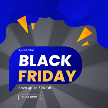 Kara Cuma Özel Önerisi% 50 indirimli. Modern Geometrik Şekiller ve Alışverişçilerin Çekici Renkleri ile Büyüleyici Tasarım