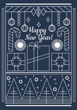 Neşeli Chritsmas Hattı Tarzı Mesajlı Bayram Kartı