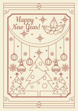 Renkli Chritsmas Hattı Şenlikli Tipografi Sanatı ile Ağaç Tasarımı. Kutlama kartları, bayram dekorasyonu ve mevsimlik tasarımlar için mükemmel..