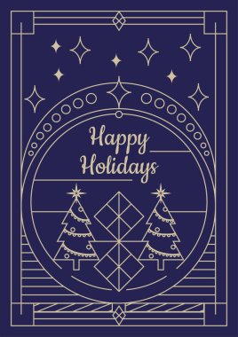 Neşeli Chritsmas Hattı Tarzı Mesajlı Bayram Kartı