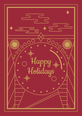 Renkli Chritsmas Hattı Şenlikli Tipografi Sanatı ile Ağaç Tasarımı. Kutlama kartları, bayram dekorasyonu ve mevsimlik tasarımlar için mükemmel..