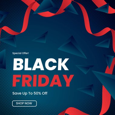 Cesur Kara Cuma Parlak Renkli Satış Duyurusu