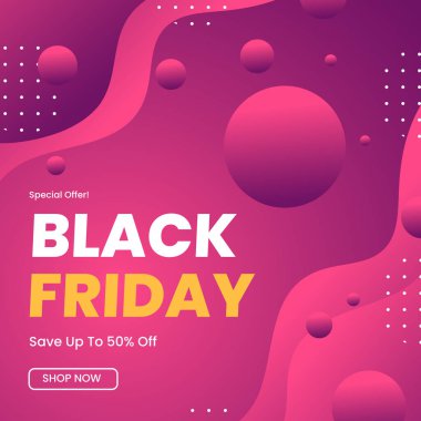 Modern Kara Cuma Satış Etkinliği Moda Tasarımı