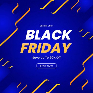 Cesur tipografi ile Kara Cuma Özel Teklifi. Pazarlama ve Tanıtım Malzemeleri için ideal