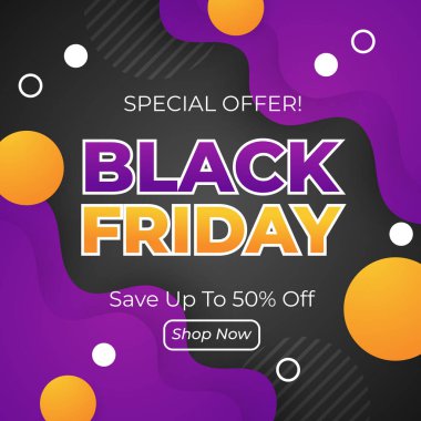 Modern Kara Cuma Satış Etkinliği Moda Tasarımı