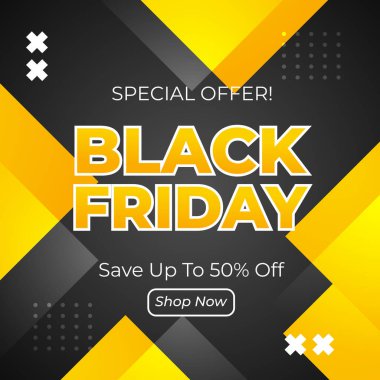 Özel Teklif Kara Cuma İndirim Tasarımı. Perakendeciler ve Pazarlamacılar için Mevsimsel İndirimleri Desteklemek için Mükemmel