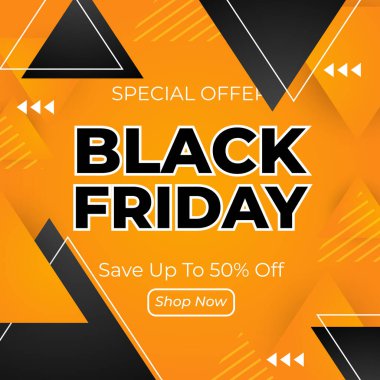 Modern Kara Cuma Satış Etkinliği Moda Tasarımı