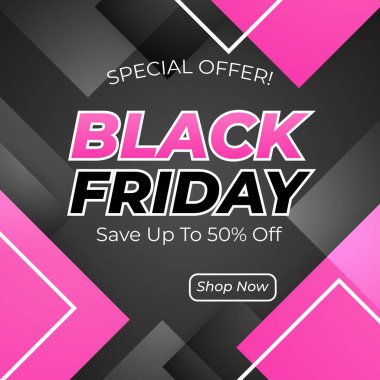 Cesur Kara Cuma Parlak Renkli Satış Duyurusu