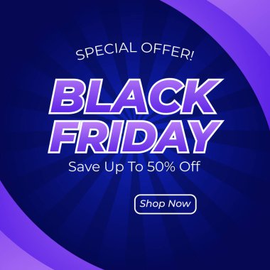 Modern Kara Cuma Satış Etkinliği Moda Tasarımı