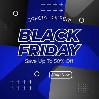 Cesur Kara Cuma Parlak Renkli Satış Duyurusu