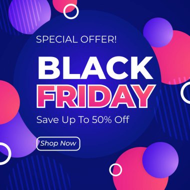Özel Teklif Kara Cuma İndirim Tasarımı. Perakendeciler ve Pazarlamacılar için Mevsimsel İndirimleri Desteklemek için Mükemmel