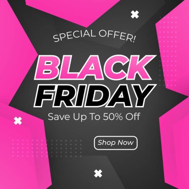 Özel Teklif Kara Cuma İndirim Tasarımı. Perakendeciler ve Pazarlamacılar için Mevsimsel İndirimleri Desteklemek için Mükemmel