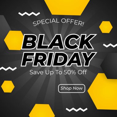 Modern Kara Cuma Satış Etkinliği Moda Tasarımı