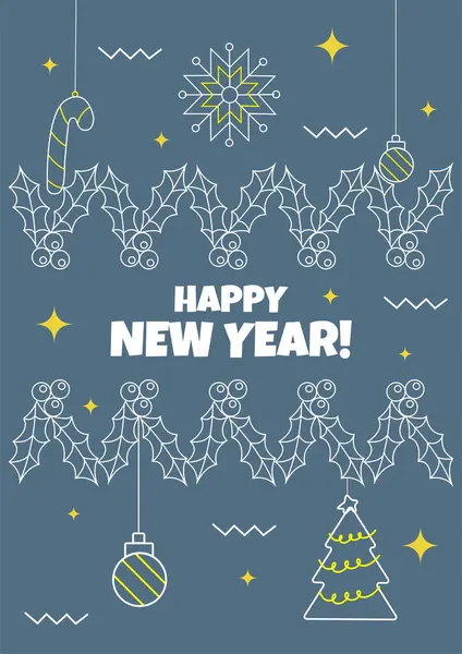 Chritsmas Hattı Biçiminde Zarif Tatil Selamlaması