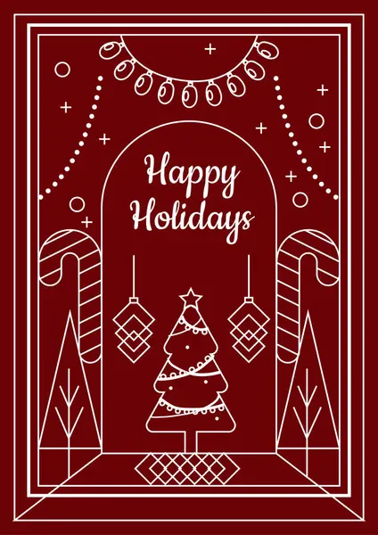 Chritsmas Hattı Biçiminde Zarif Tatil Selamlaması