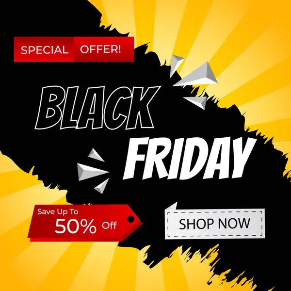 Cesur Kara Cuma Parlak Renkli Satış Duyurusu