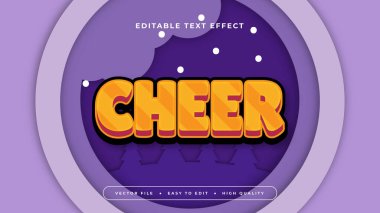 Mor mor ve beyaz amigo 3d Düzenlenebilir Metin Efekti - Yazı Tipi Stili