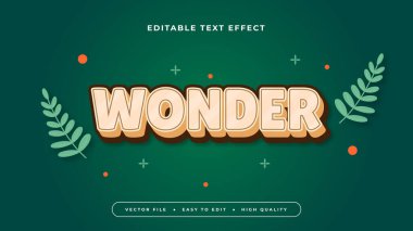 Yeşil Sarı ve Turuncu Harika 3d Düzenlenebilir Metin Efekti - Yazı Tipi Stili