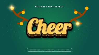 Yeşil Sarı ve Kahverengi Amigo 3d Düzenlenebilir Metin Efekti - Yazı Tipi Stili