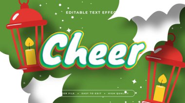 Yeşil Kırmızı ve Beyaz Amigo 3d Düzenlenebilir Metin Efekti - Yazı Tipi Stili