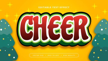 Yeşil Sarı ve Kırmızı Amigo 3d Düzenlenebilir Metin Efekti - Yazı Tipi Stili