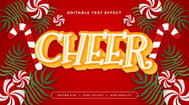 Kırmızı Yeşil ve Turuncu Amigo 3d Düzenlenebilir Metin Efekti - Yazı Tipi Stili