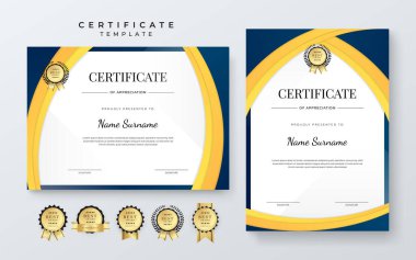 Modern Geometrik Tasarım Renkli Sertifika Şablonu. Renkli ve Modern Tasarımlı Zarif Sertifika Şablonu Geometrik Şekilleri. Mesleki veya Eğitimsel Tanıma Gereksinimleri için Mükemmel