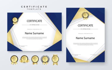 Renkli Soyut Tasarım İllüstrasyonlu Modern Sertifika Şablonu