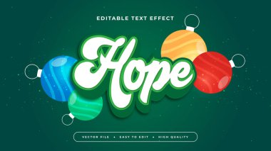 Renkli umut 3d düzenlenebilir metin efekti - yazı tipi biçimi