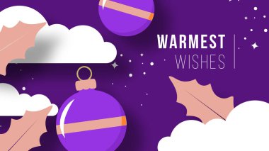 Şenlikli Noel Kağıt Kesimi Dekorasyonlu Tebrik Kartı