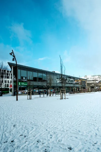 Sandnes Norway March 2023 Modern Building Sandnes Bus Station Terminal — Stock Photo, Image