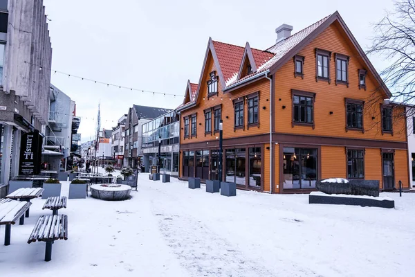 Sandnes Norway March 2023 Downtown Sandnes High Street Shopping Area — Stock Photo, Image