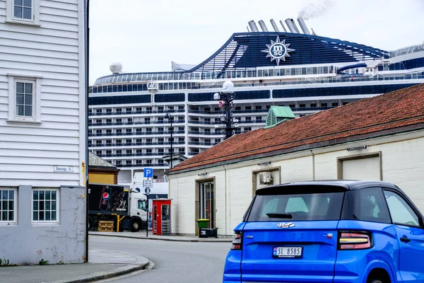Stavanger Rogaland Norge Maj 2023 Old Stavanger Port Area Blue — Stockfoto