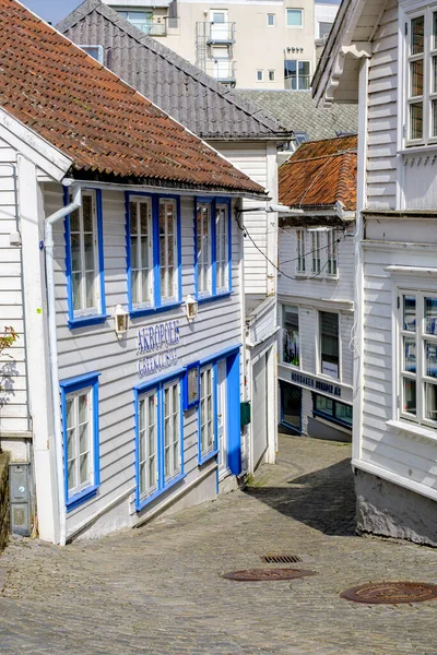 Stavanger Rogaland Norwegia Mei 2023 Gedung Tua Bersejarah Warna Warni — Stok Foto