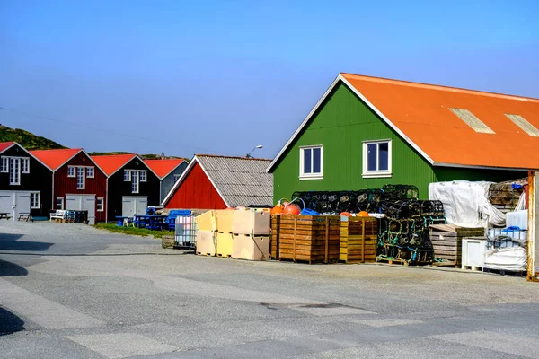 Olberg Olbergstranden Raege Norwegen Mai 2023 Typische Traditionelle Strandgrundstücke Mit — Stockfoto