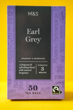Londra İngiltere 18 Nisan 2025, Marks Kutusu veya Karton ve Spencer Earl Grey Çay Torbası