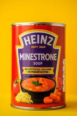 Londra İngiltere, 22 Nisan 2025, Heinz Çorbası Konservesi