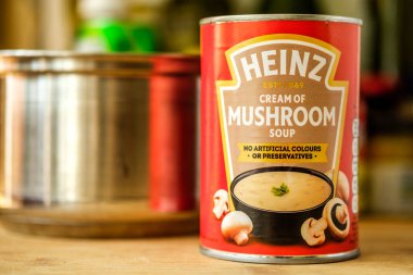 Londra İngiltere, 22 Nisan 2025, Heinz Besleyici Mantar Çorbası
